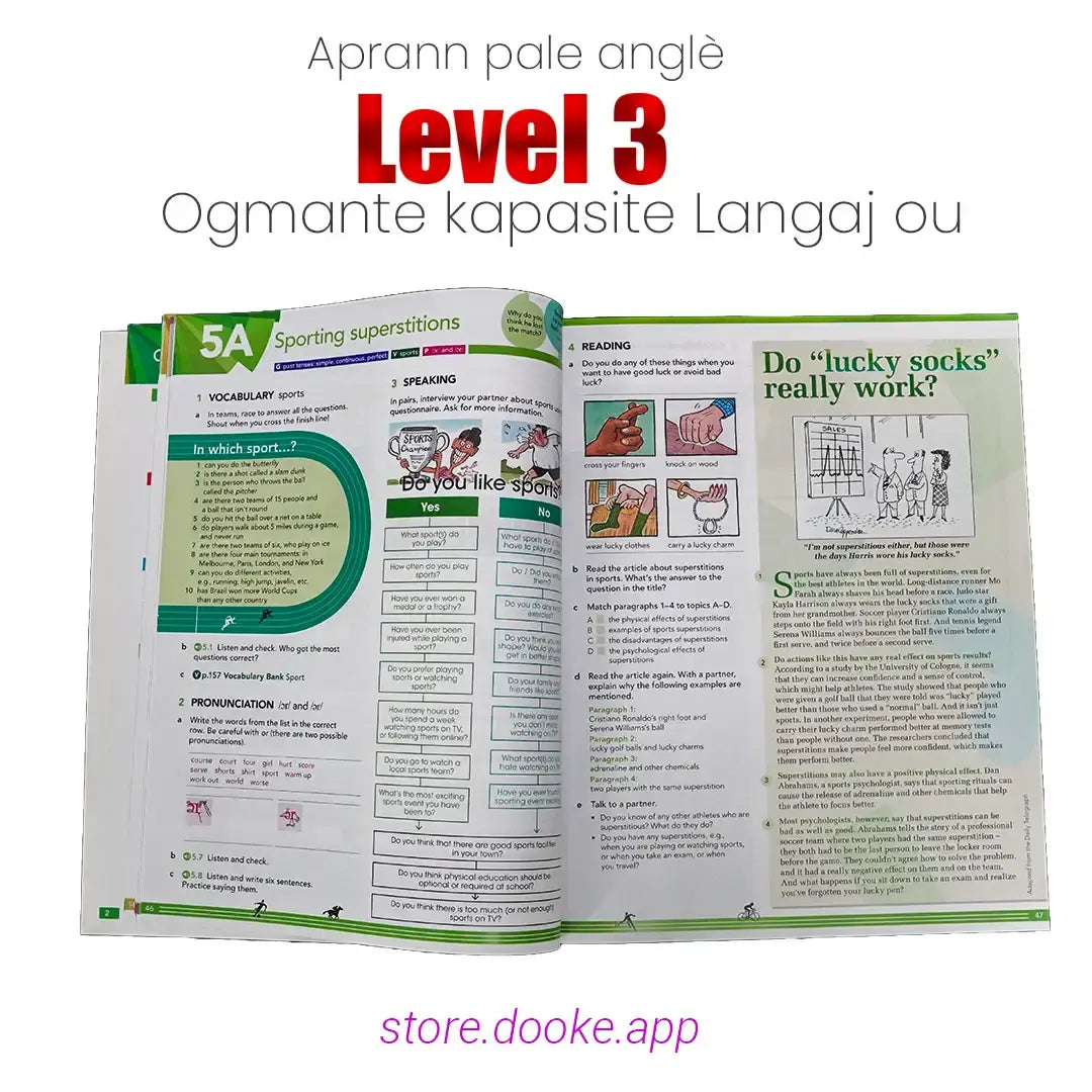 Fichier d'anglais américain (niveau 3)